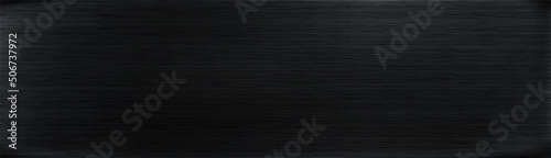 Dark black brushed or polished steel, aluminum background. Vector. photo