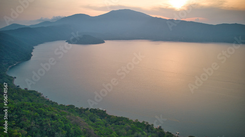 Coatepeque Lake, El Salvador, drone view