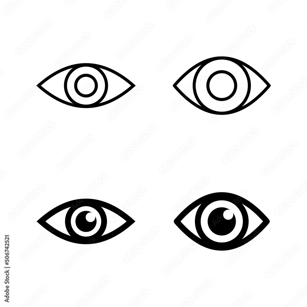 Eye icons vector. Eye sign and symbol. Look and Vision icon. Eye icons vector. Eye sign and symbol. Look and Vision icon.