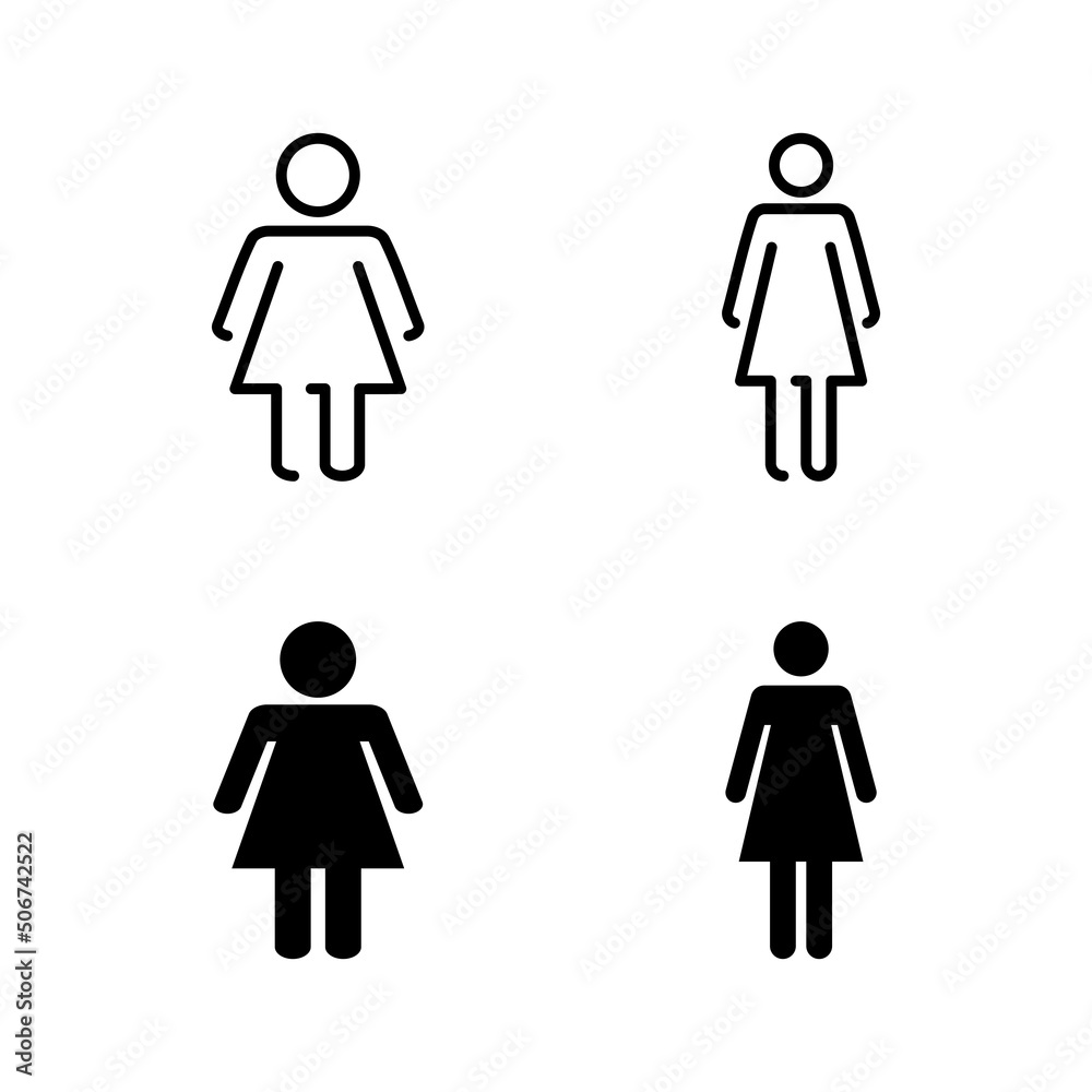 Female icons vector. woman sign and symbol