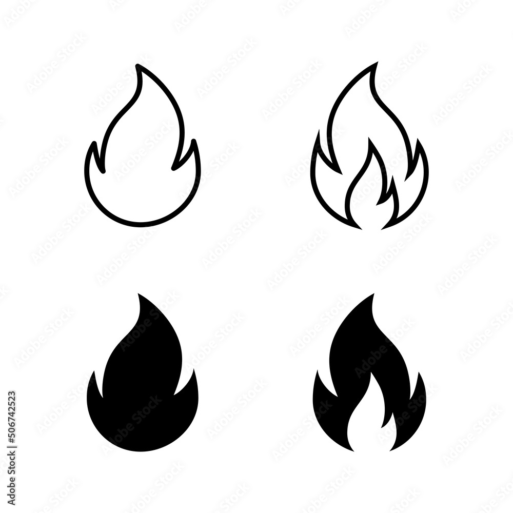 Fire icons vector. fire sign and symbol Fire icons vector. fire sign and symbol
