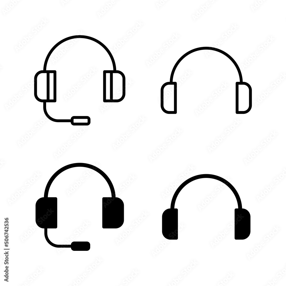 Headphone icons vector. Headvector sign and symbol Headphone icons vector. Headvector sign and symbol