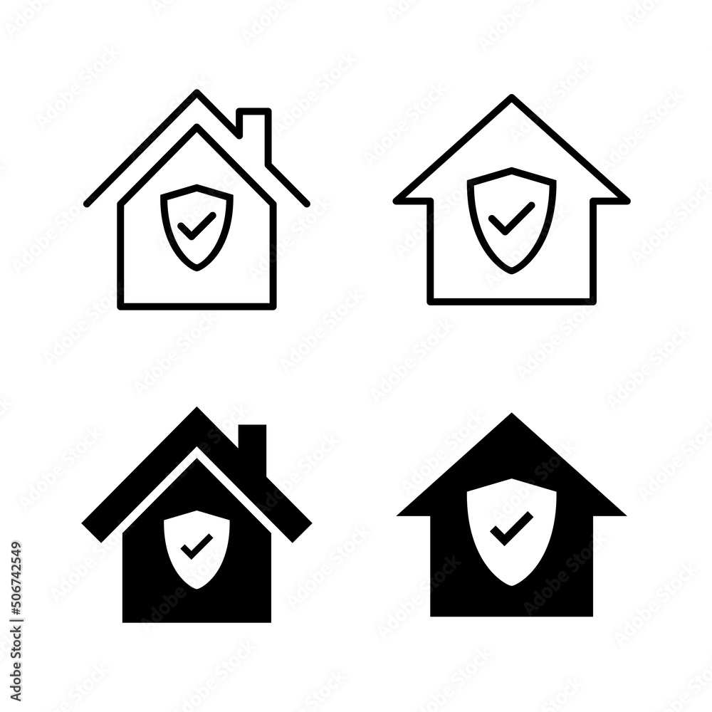 home insurance icons vector. home protection sign and symbol home insurance icons vector. home protection sign and symbol