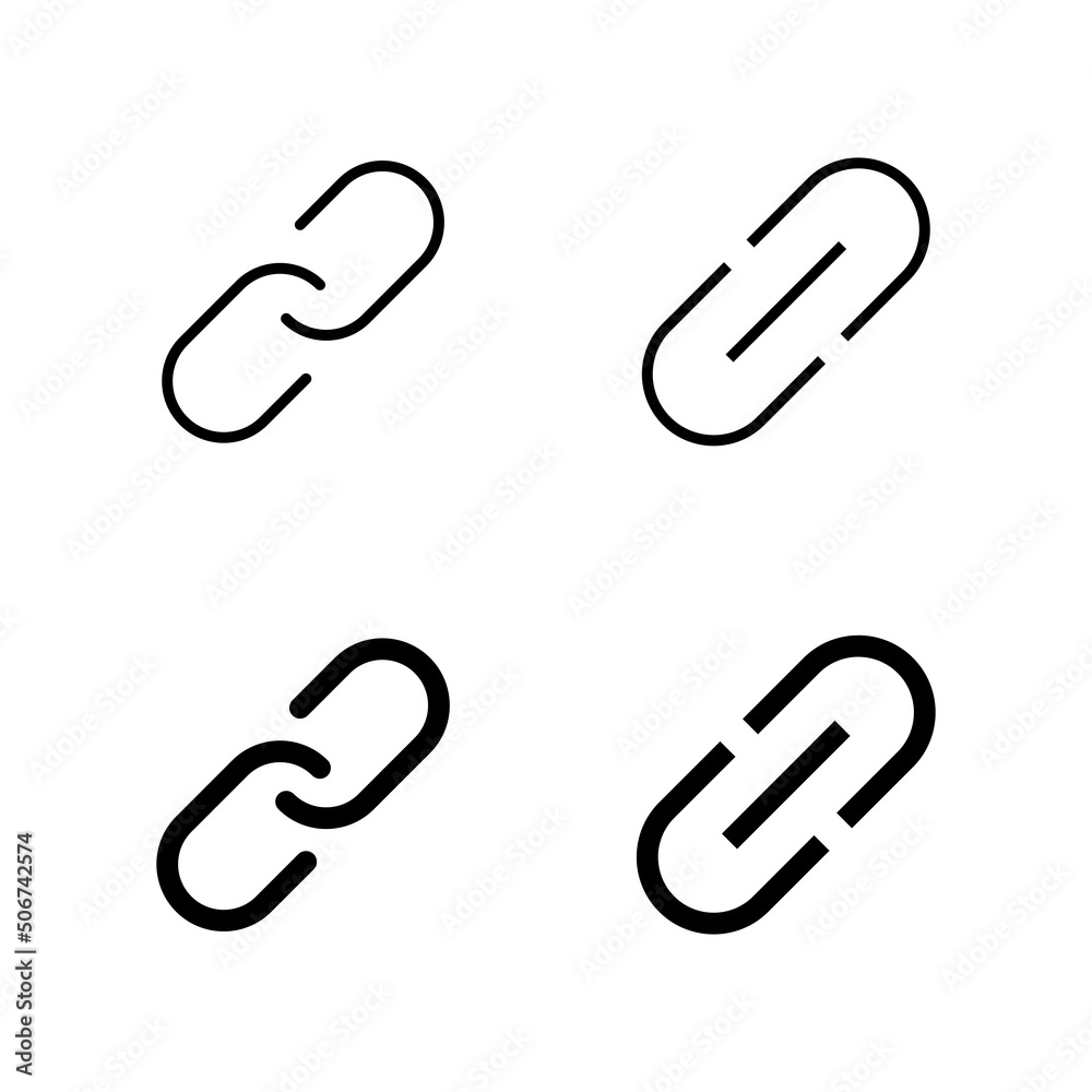 Link icons vector. Hyperlink chain sign and symbol Link icons vector. Hyperlink chain sign and symbol