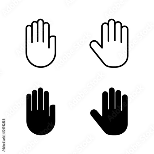 Hand icons vector. hand sign and symbol. palm