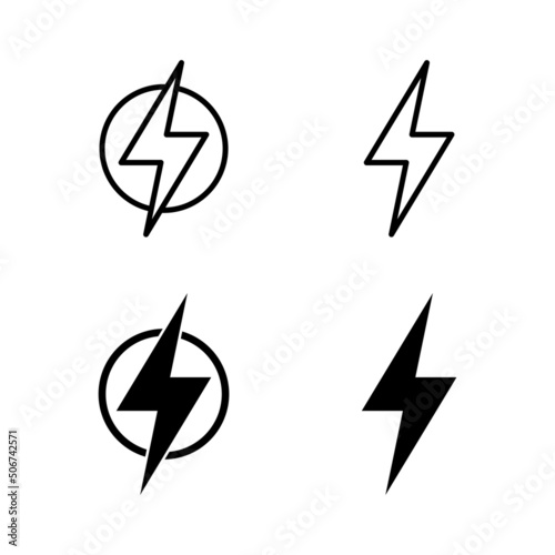 Lightning icons vector. electric sign and symbol. power icon. energy sign Free Download Lightning icons vector. electric sign and symbol. power icon. energy sign - GFXLoad