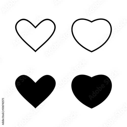 Love icons vector. Heart sign and symbol. Like icon vector.