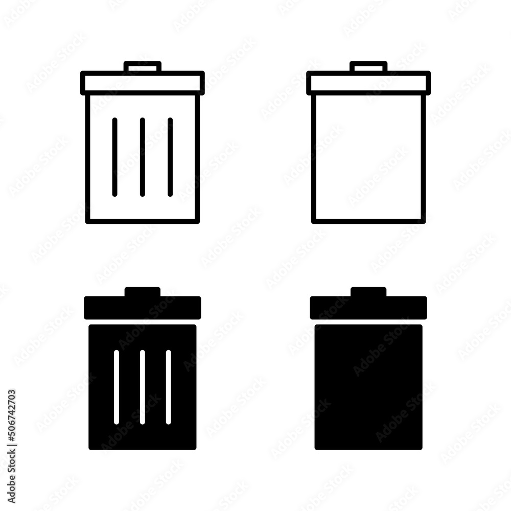 Trash icons vector. trash can icon. delete sign and symbol. Trash icons vector. trash can icon. delete sign and symbol.