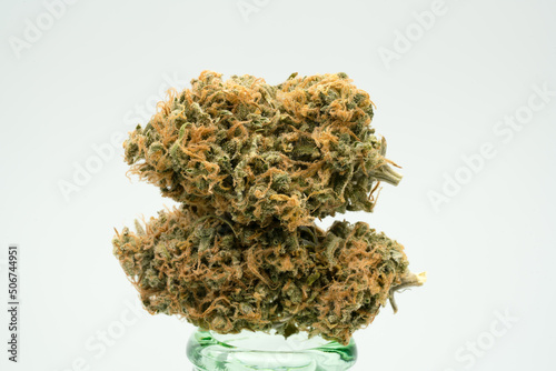 Orange and Green Coloured Cannabis Flower