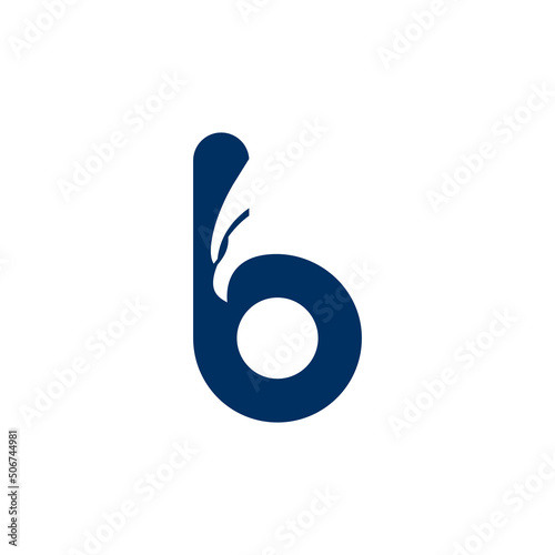 letter b and eagle or falcon icon logo vector