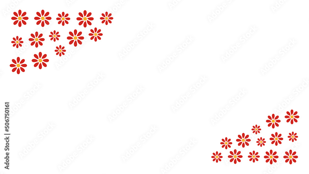 シンプルな赤い花のフレームのイラスト素材 Stock Illustration Adobe Stock シンプルな赤い花のフレームのイラスト素材 Stock Illustration Adobe Stock