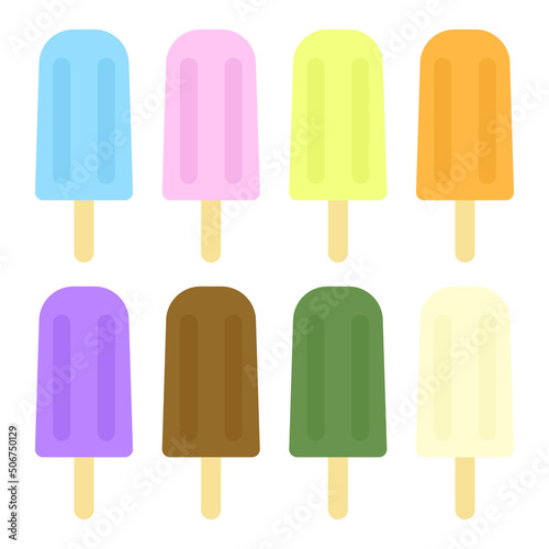 アイスキャンディーのイラストセット