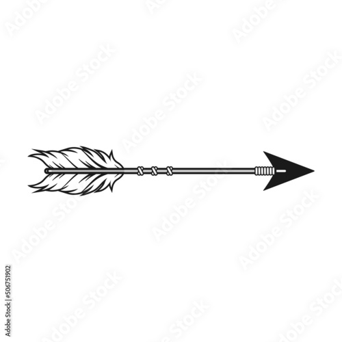 ethnic indian arrow graphic design vector