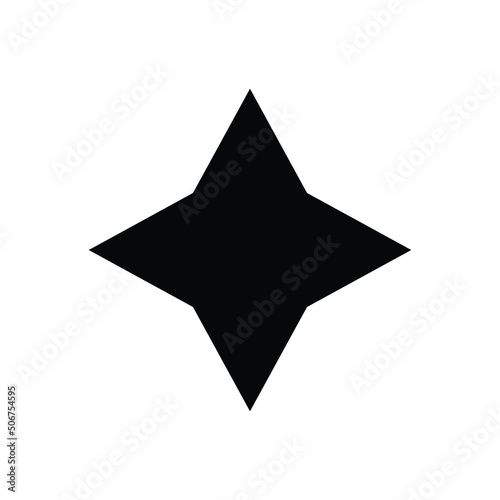4 four star. illustration star icon. on white background
