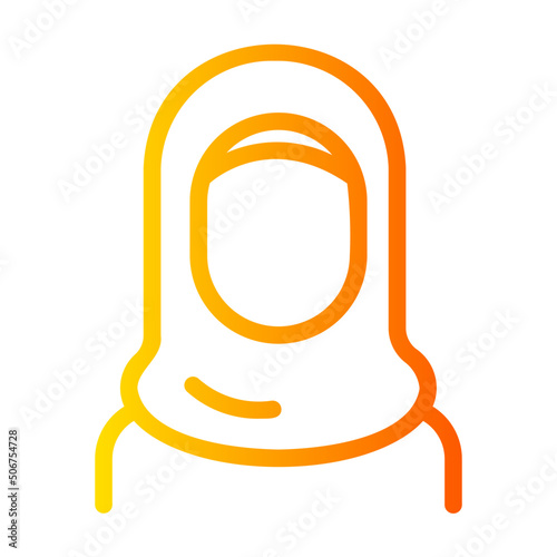hijab gradient icon photo