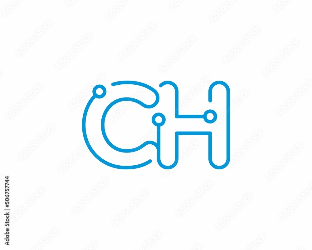 Abstract Letters CH Logo Design Template 001 Abstract Letters CH Logo Design Template 001