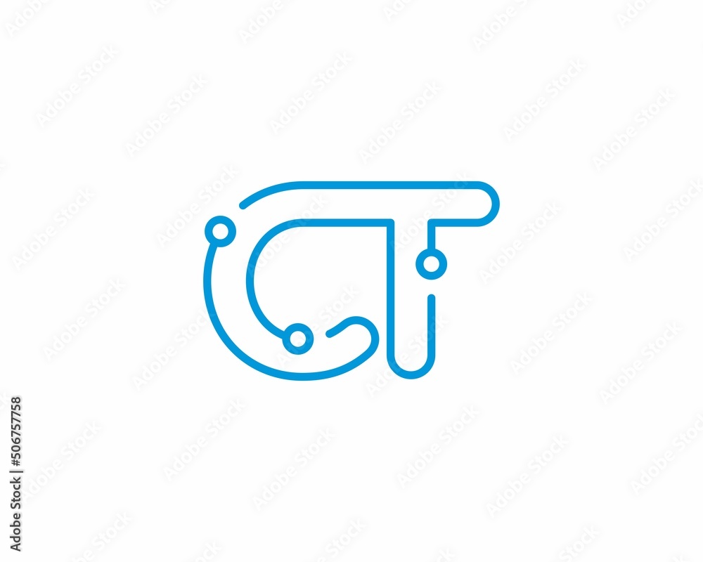 Abstract Letters CT Logo Design Template 001 Abstract Letters CT Logo Design Template 001