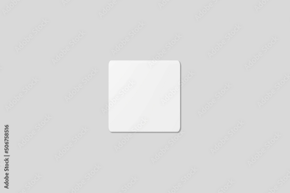 Blank square business card for mockup. 3D Render. Blank square business card for mockup. 3D Render.