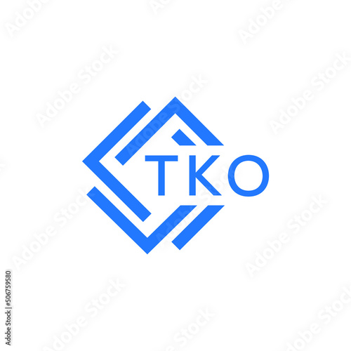 TKO technology letter logo design on white  background. TKO creative initials technology letter logo concept. TKO technology letter design. photo