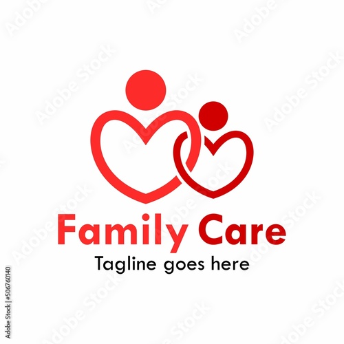 Family care logo template illustration
