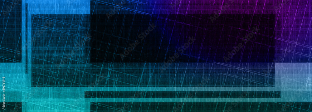 Obraz premium Abstract glitch art block pattern background image.