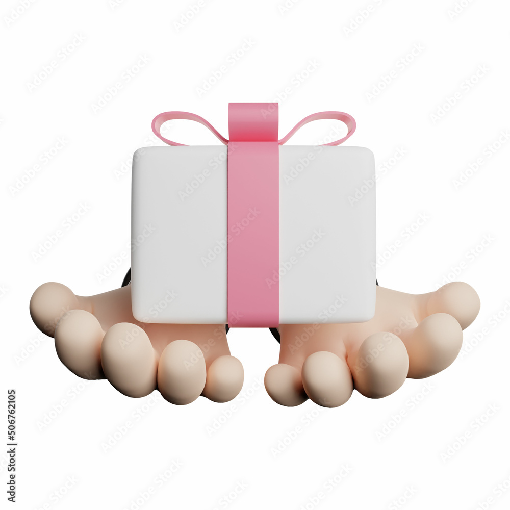 Obraz premium 3D rendering Illustration Hand Gesture