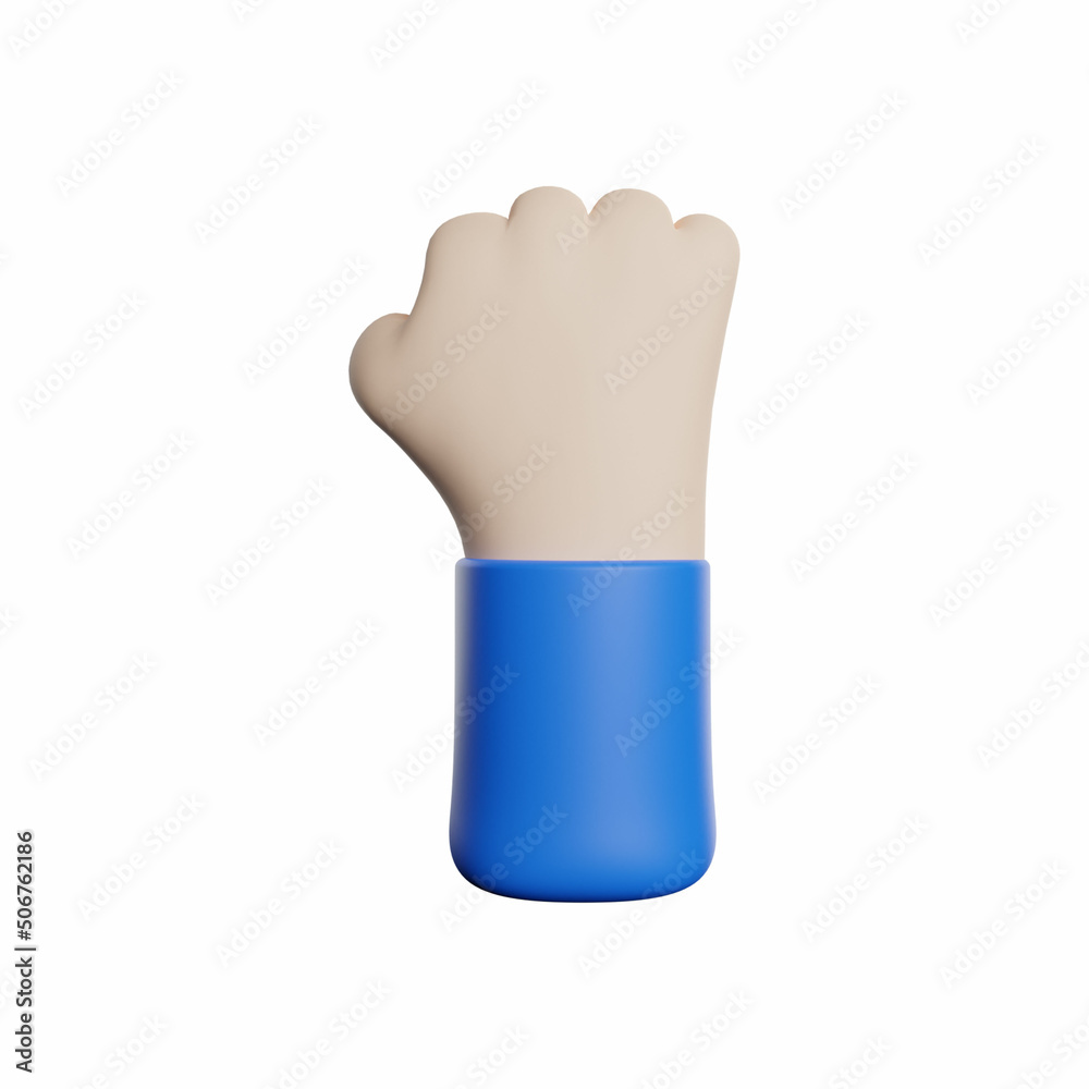 3D rendering Illustration Hand Gesture 3D rendering Illustration Hand Gesture