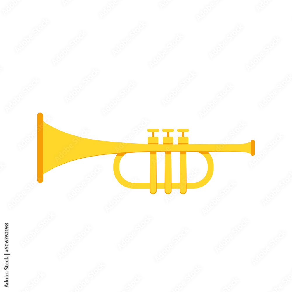 Trumpet vector. Trumpet on white background. Trumpet vector. Trumpet on white background.