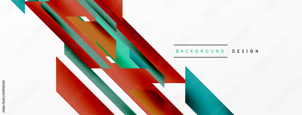 Minimal geometric abstract background. Dynamic 3d lines composition. Trendy techno business template for wallpaper, banner, background or landing Minimal geometric abstract background. Dynamic 3d lines composition. Trendy techno business template for wallpaper, banner, background or landing