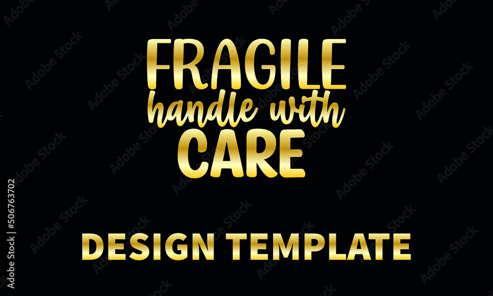 fragile handle with care1  vector logo monogram template