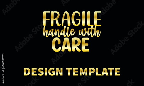fragile handle with care1 vector logo monogram template