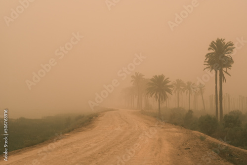 Canvas Print photo of sandstorm in Iraq