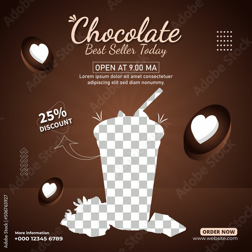 Special Chocolate Cake social media template