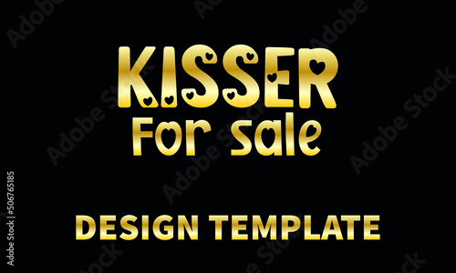 kisser for sale vector logo monogram template