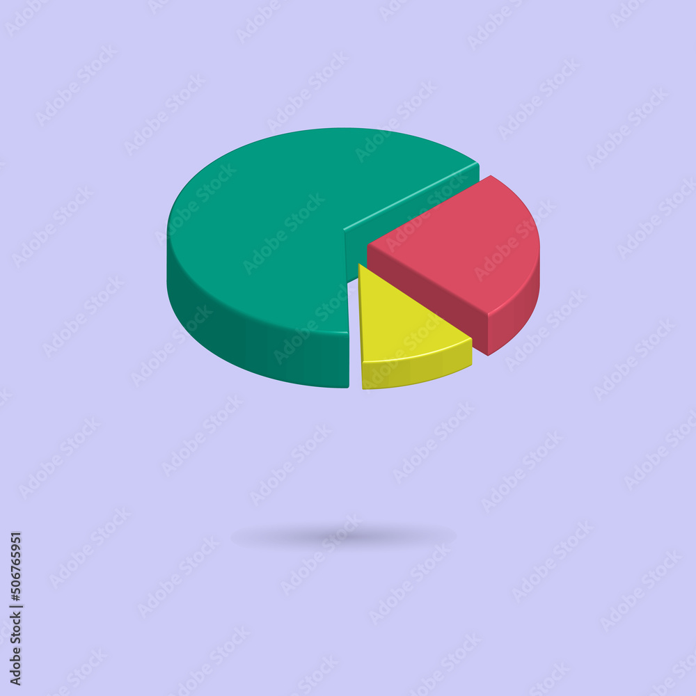 Obraz premium 3D chart icon infographic data show analytic for business, financial and growth theme
