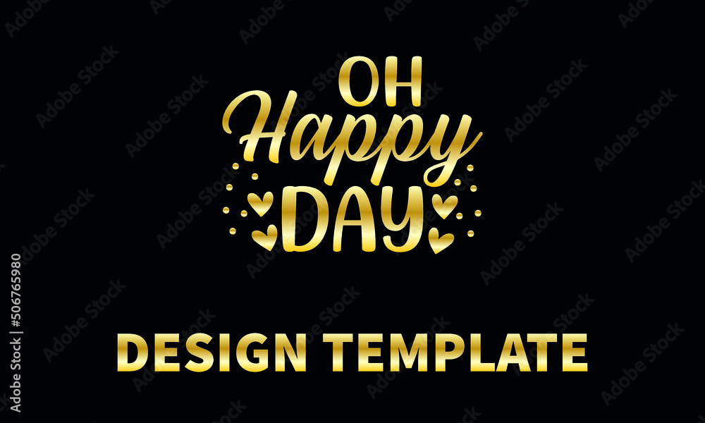 oh happy day vector logo monogram template oh happy day vector logo monogram template