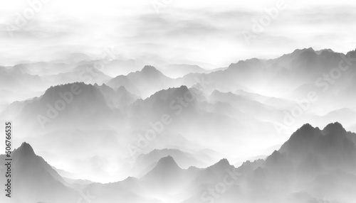 misty mountain landscape