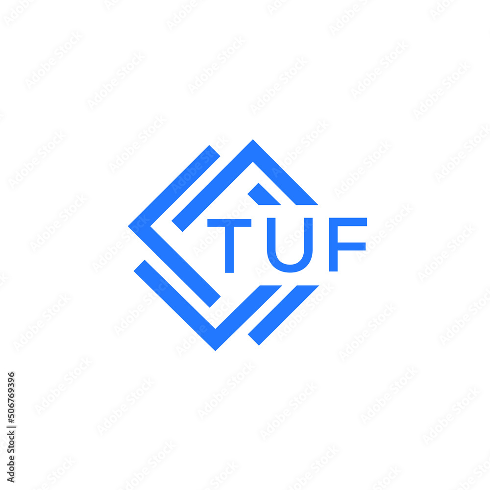 TUF technology letter logo design on white  background. TUF creative initials technology letter logo concept. TUF technology letter design.
