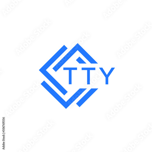 TTY technology letter logo design on white  background. TTY creative initials technology letter logo concept. TTY technology letter design.
 photo