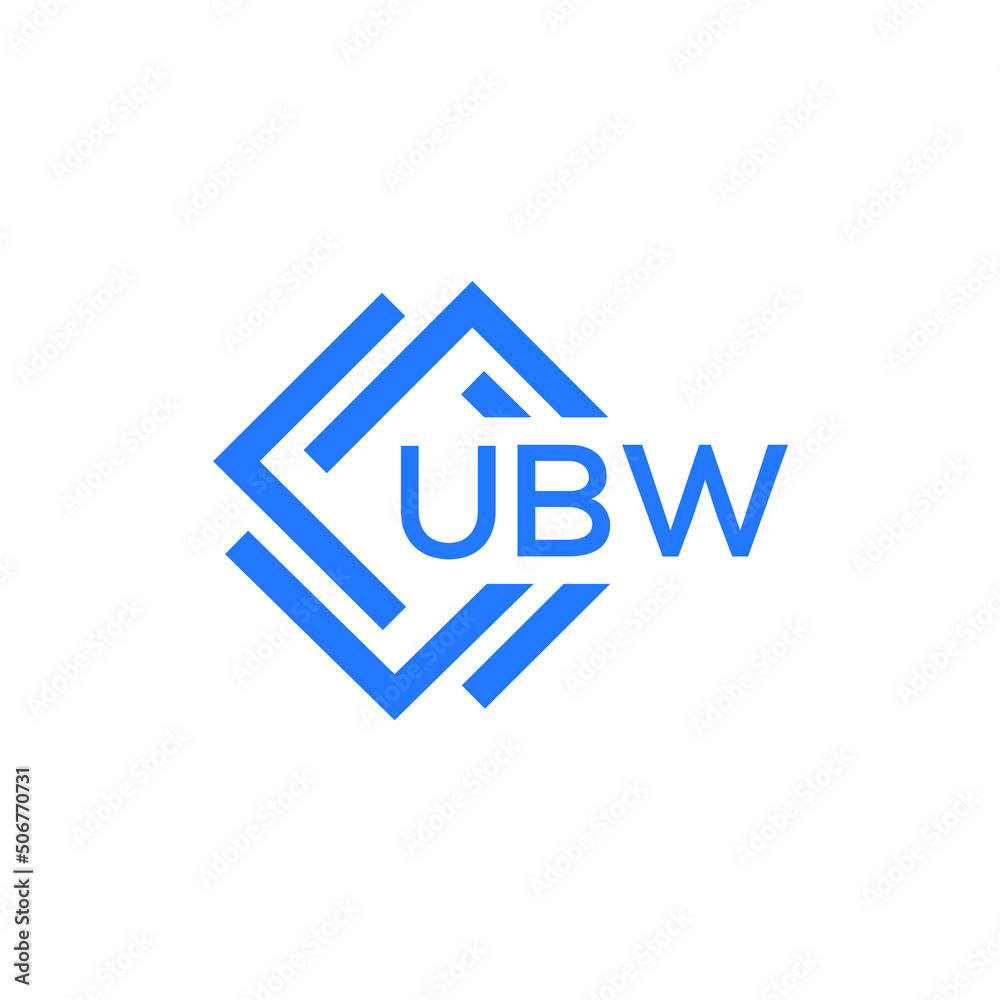 UBW technology letter logo design on white  background. UBW creative initials technology letter logo concept. UBW technology letter design.