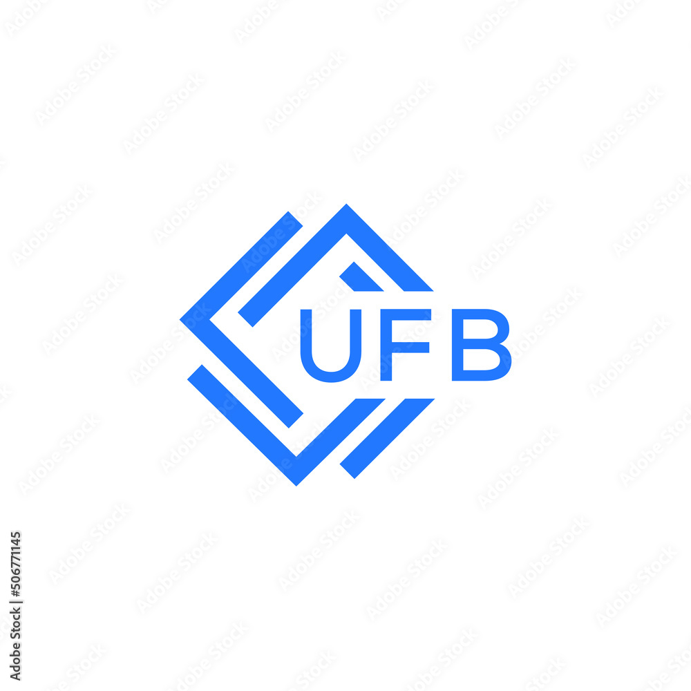 UFB technology letter logo design on white  background. UFB creative initials technology letter logo concept. UFB technology letter design.
