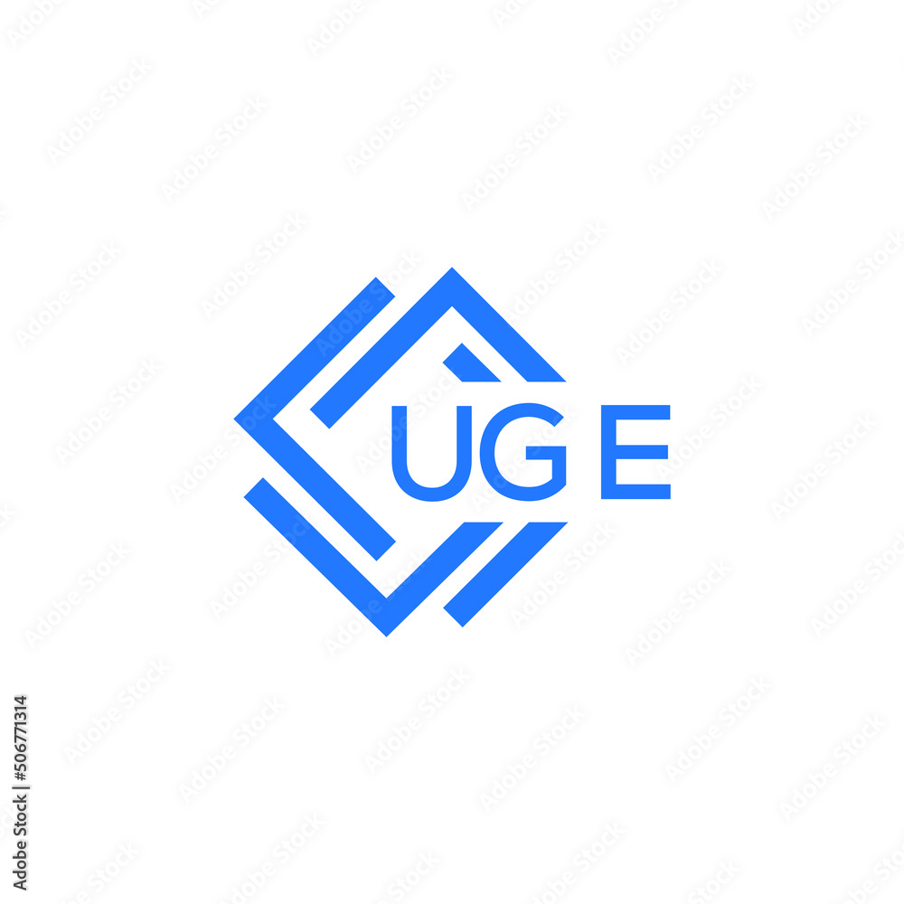 UGE technology letter logo design on white  background. UGE creative initials technology letter logo concept. UGE technology letter design.
