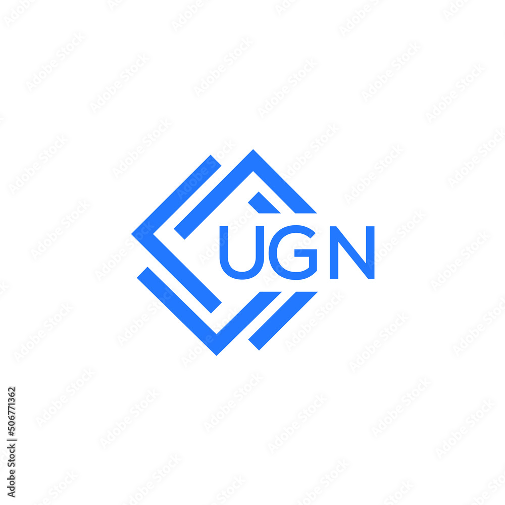 UGN technology letter logo design on white  background. UGN creative initials technology letter logo concept. UGN technology letter design.
