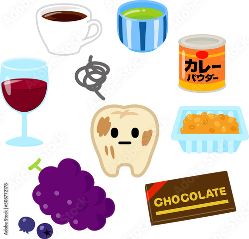 ステインで茶色い歯とステインが付きやすい食品
