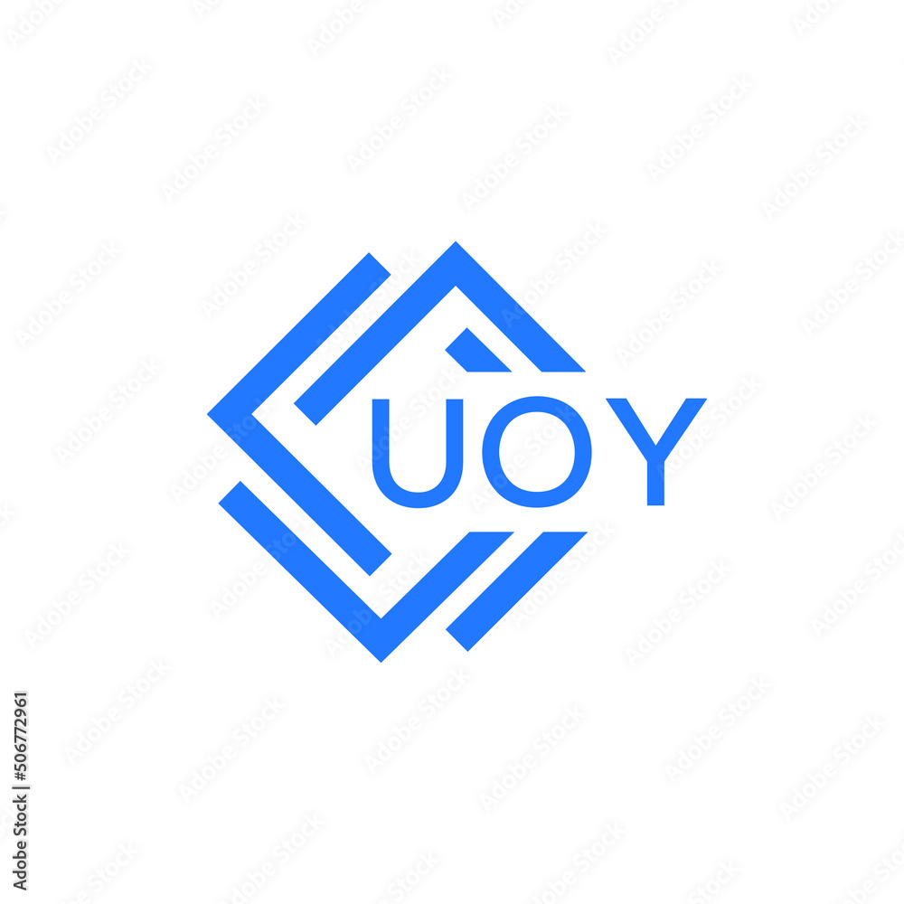 UOY technology letter logo design on white  background. UOY creative initials technology letter logo concept. UOY technology letter design.
