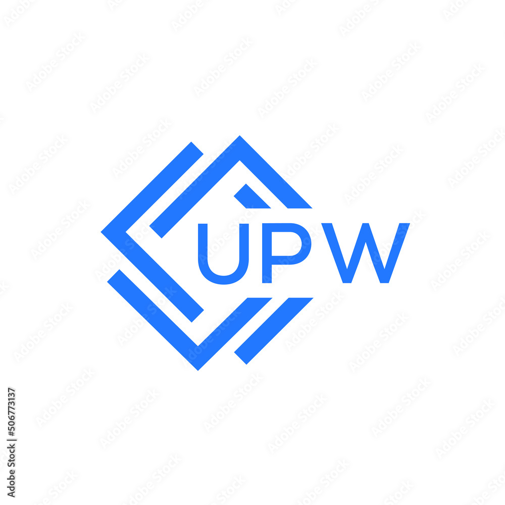 UPW technology letter logo design on white background. UPW creative initials technology letter logo concept. UPW technology letter design.
