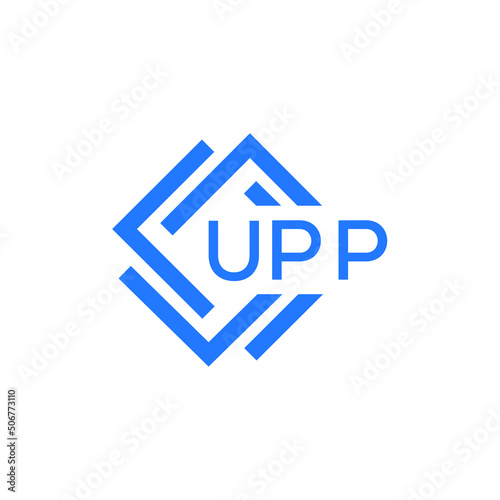 UPP technology letter logo design on white  background. UPP creative initials technology letter logo concept. UPP technology letter design.
 photo