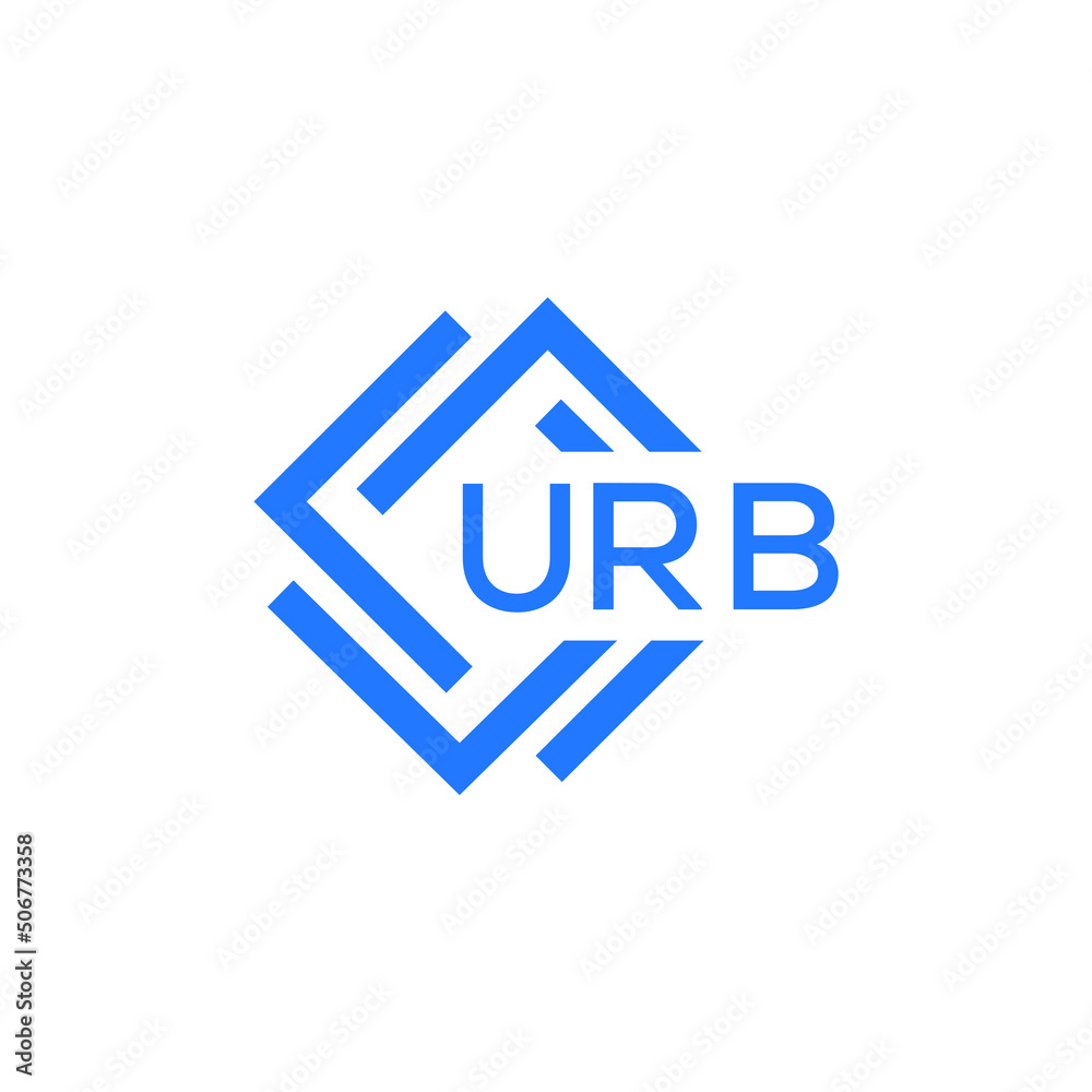 URB technology letter logo design on white  background. URB creative initials technology letter logo concept. URB technology letter design.

