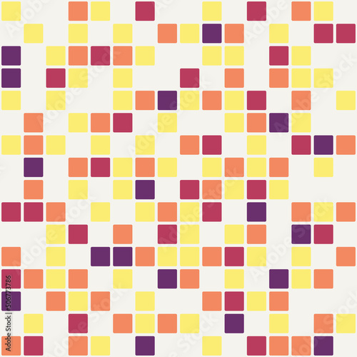 Colored tile cubes on a white background. Decor tile from vector colored bright squares.