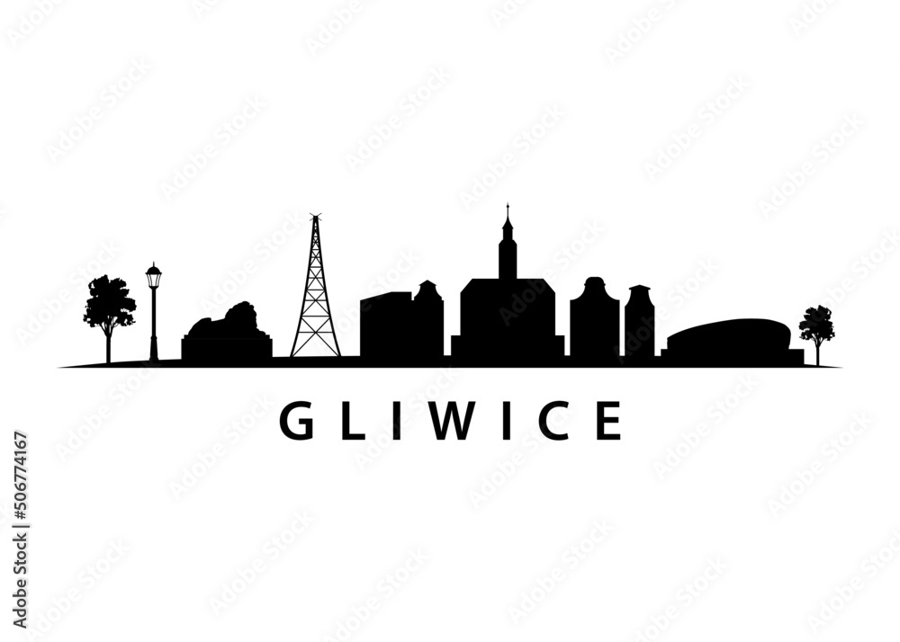 Gliwice City Skyline in Poland, Silesian Town in Eastern Europe, Urban Landscape